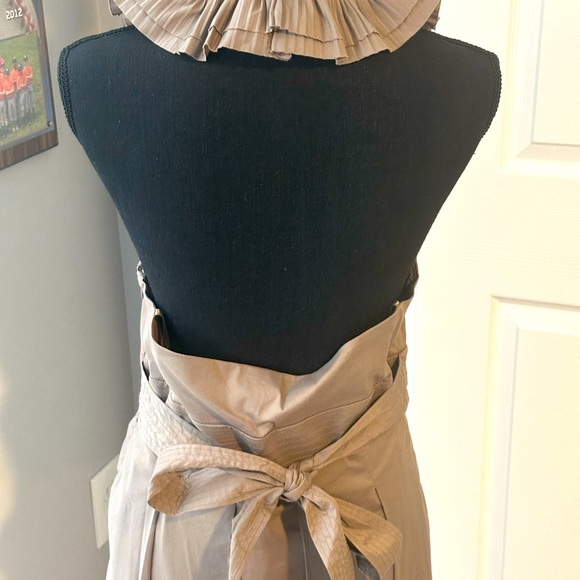 Max Azria Halter w/ Ruffles & Pleated Dress - Picture 3 of 9